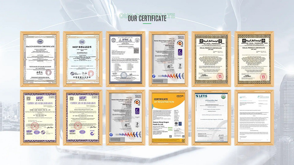 Certificate of strawberry